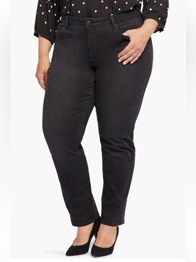 NYDJ Relaxed Slender Vintage Wash Legend Black Jeans Womens 20W